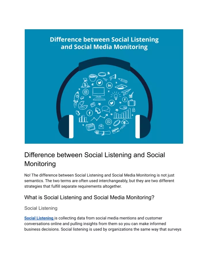 difference between social listening and social