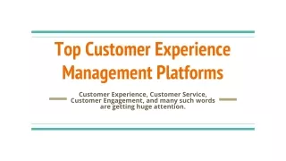 top customer experience management platforms