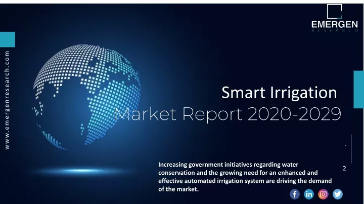 smart irrigation market report 2020 2029