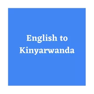 English to Kinyarwanda