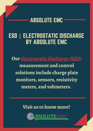 ESD | Electrostatic Discharge By Absolute EMC