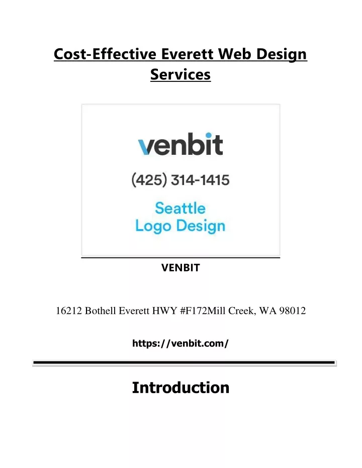 cost effective everett web design services