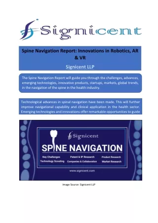 spine navigation report innovations in robotics