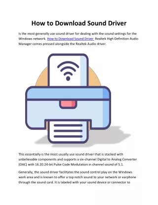 How to Download Sound Driver