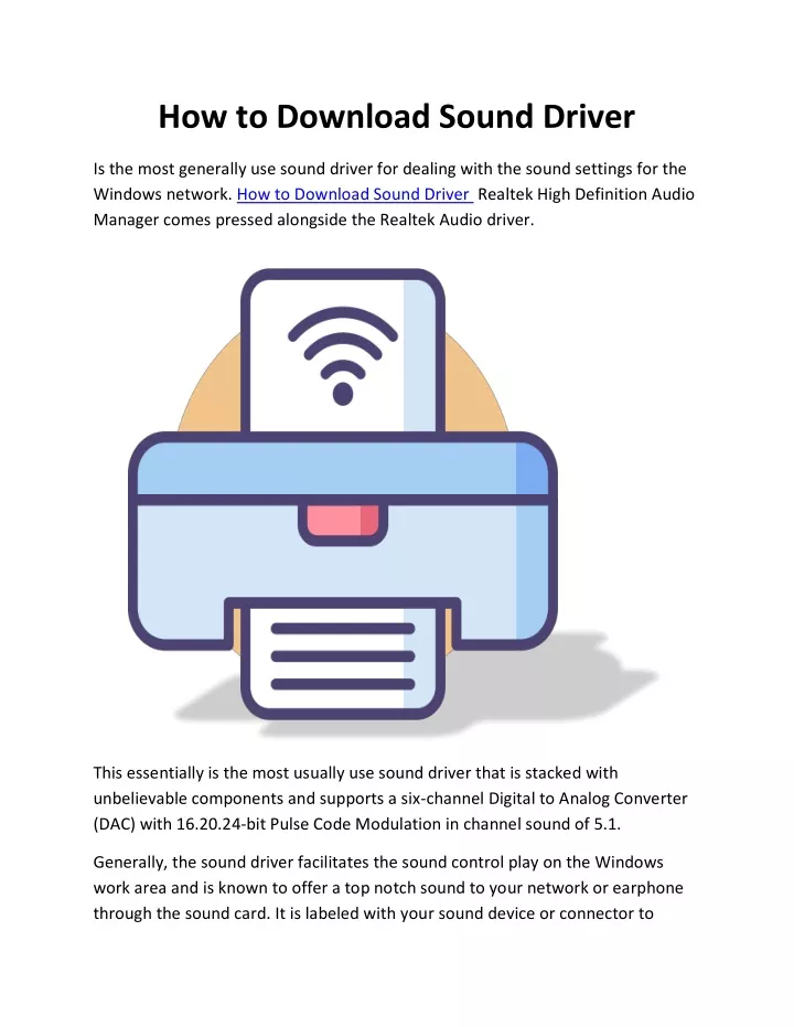 how to download sound driver