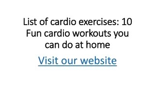 list of cardio exercises 10 fun cardio workouts you can do at home