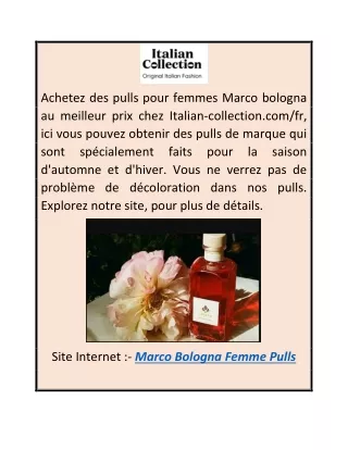 Marco Bologna Femme Pulls Italian-collection.comfr