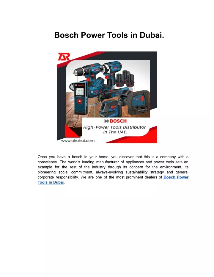 bosch power tools in dubai