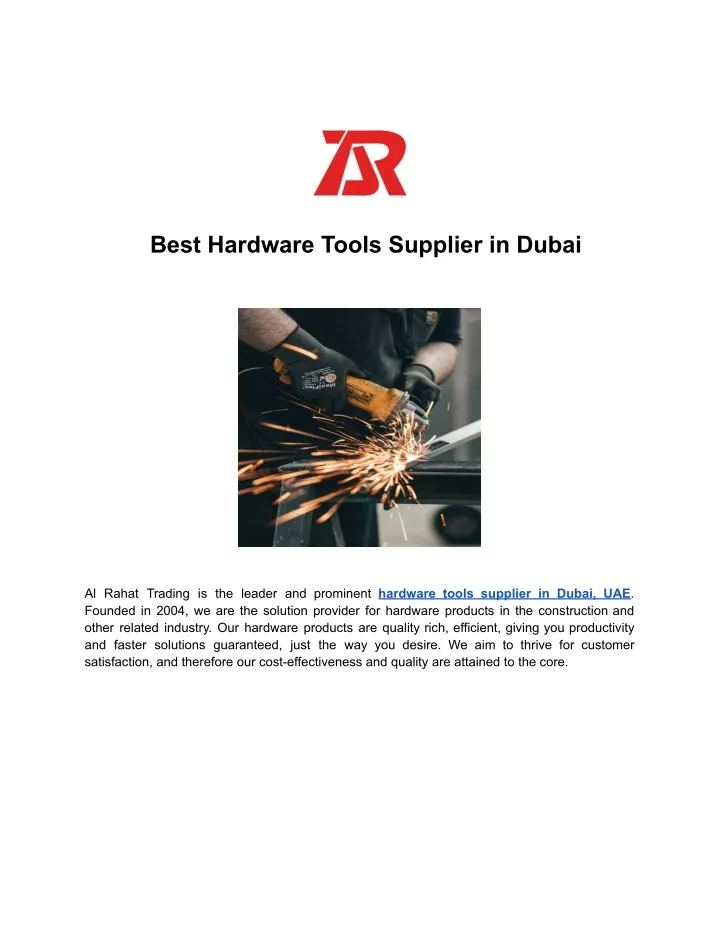 best hardware tools supplier in dubai