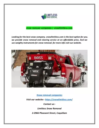 snow removal companies snowlimitless com