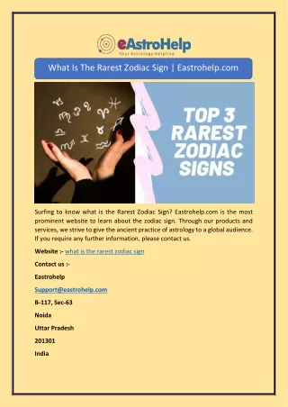 what is the rarest zodiac sign eastrohelp com