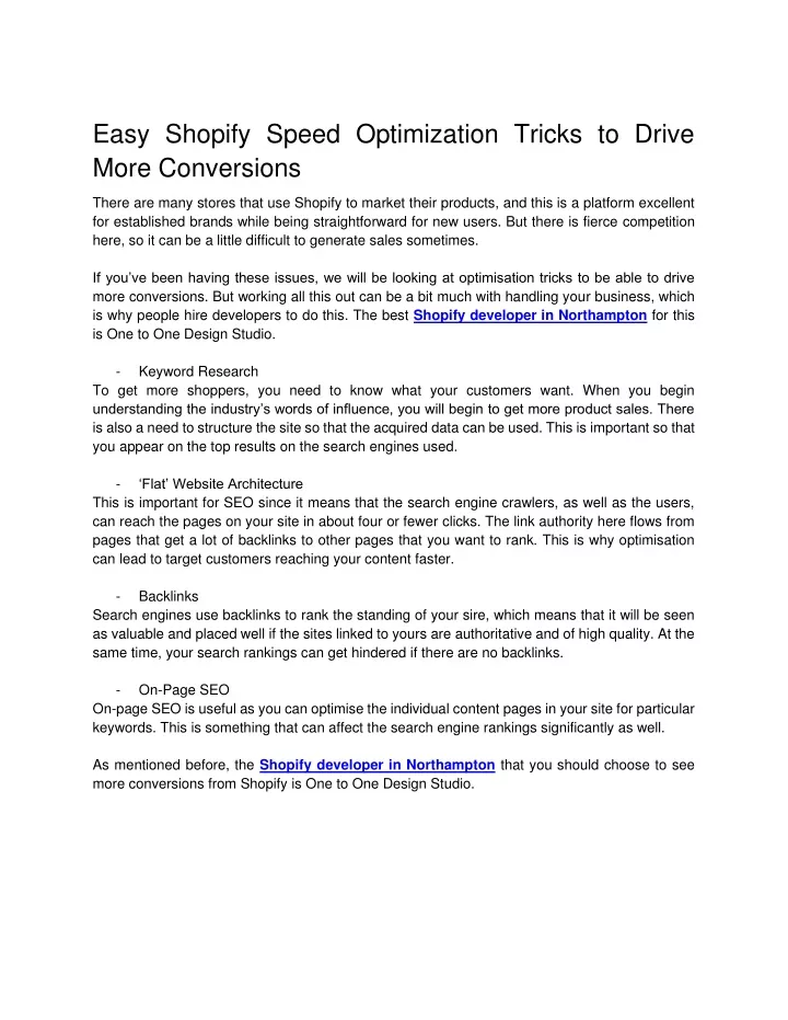 easy shopify speed optimization tricks to drive