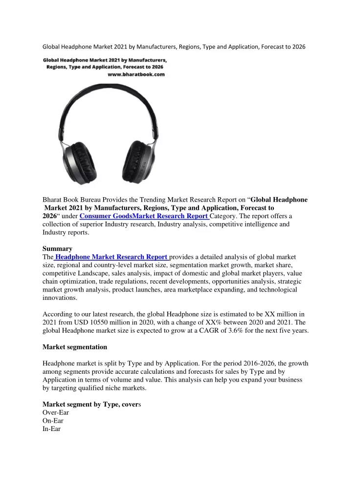global headphone market 2021 by manufacturers