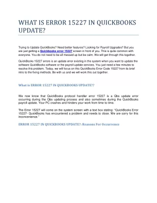 what is error 15227 in quickbooks update