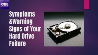 Symptoms and Warning Sign of Your Hard Drive Failure