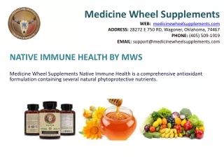 Medicine Wheel Supplements - Organic Native Immune Health Supplements