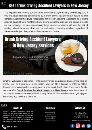 Best Drunk Driving Accident Lawyers in New Jersey