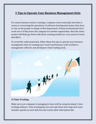 5 tips to upscale your business management style