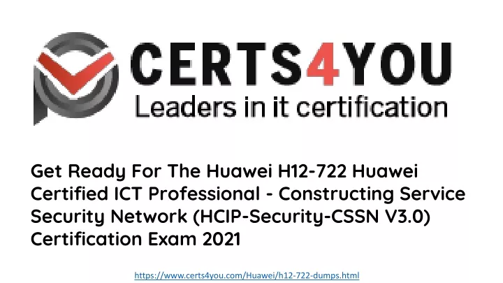 get ready for the huawei h12 722 huawei certified