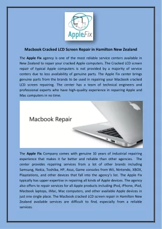 Macbook Cracked LCD Screen Repair in Hamilton New Zealand