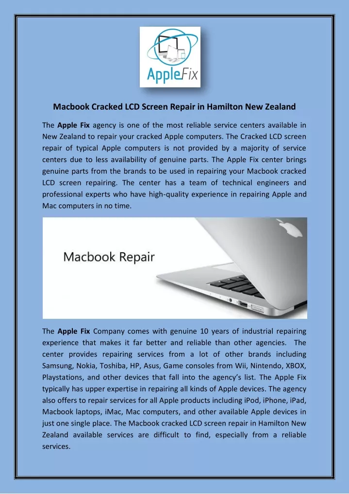 macbook cracked lcd screen repair in hamilton