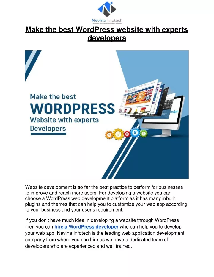 make the best wordpress website with experts