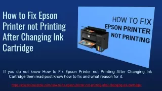 how to fix epson printer not printing after
