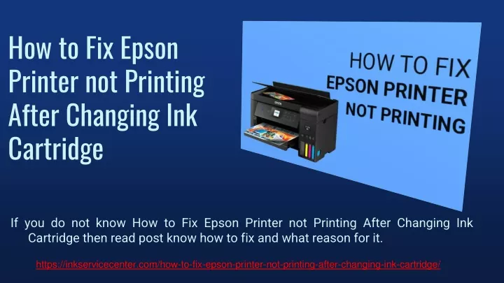 how to fix epson printer not printing after