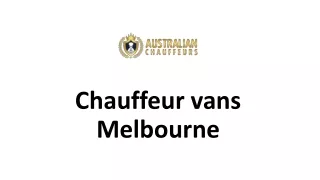 c hauffeur vans melbourne