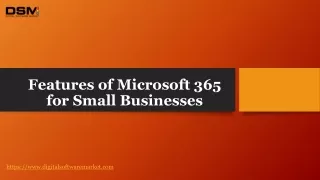 Features of Microsoft 365 for Small Businesses | DSM