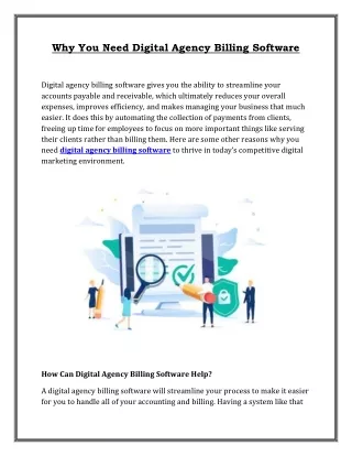 Why You Need Digital Agency Billing Software