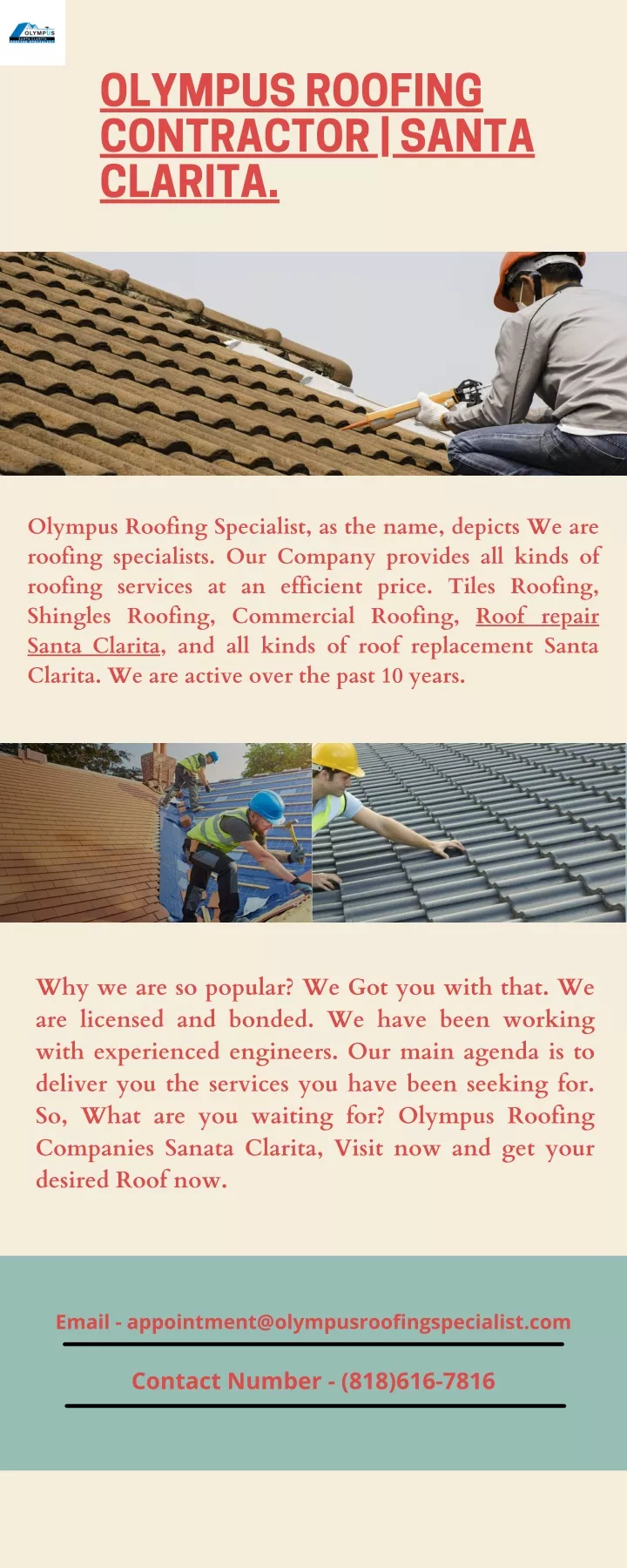 olympus roofing contractor santa clarita