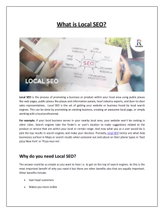 What is Local SEO?