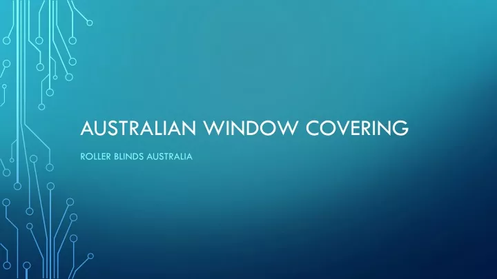 australian window covering