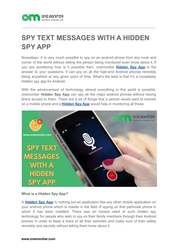 spy text messages with a hidden spy app