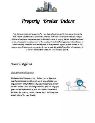 Property Broker Indore
