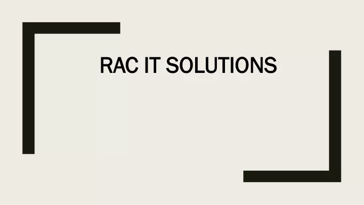 rac it solutions