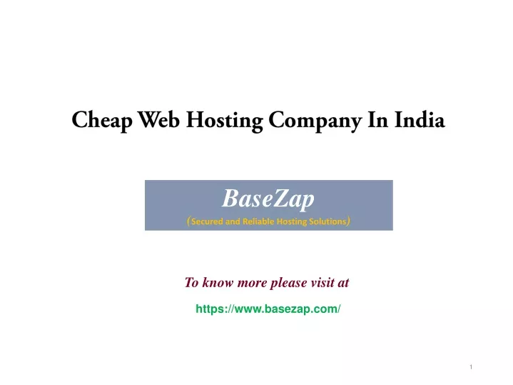 cheap web hosting company in india