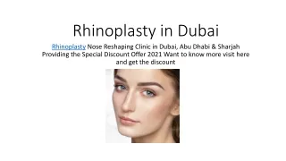 Rhinoplasty in Dubai
