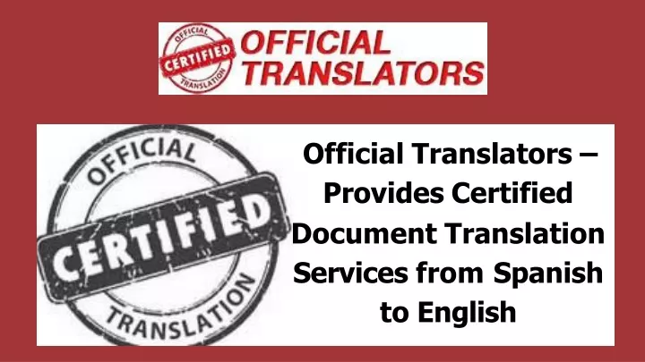 official translators provides certified document