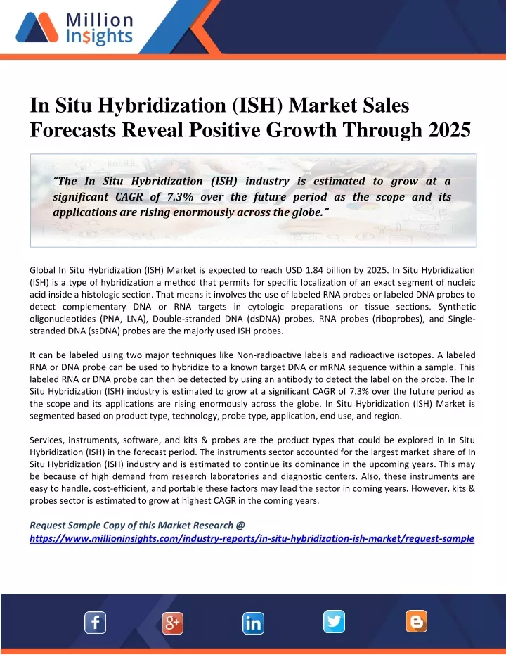 in situ hybridization ish market sales forecasts