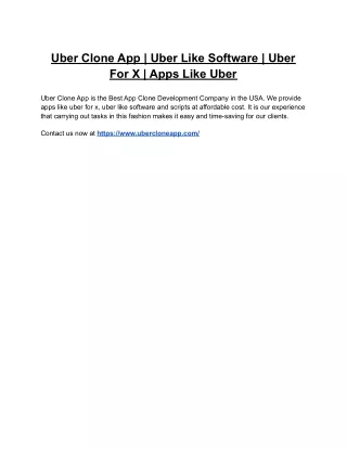 uber clone app uber like software uber for x apps
