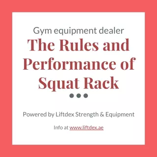 gym equipment dealer the rules and performance