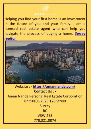 helping you find your first home is an investment