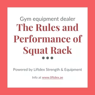 the rules and performance of squat rack