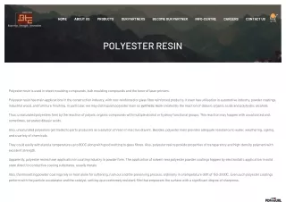 POLYESTER RESIN SUPPLIERS