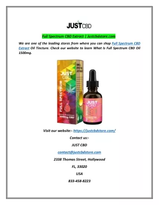 full spectrum cbd extract justcbdstore com