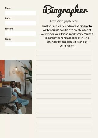 Biography writer online free