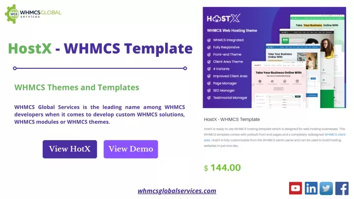 hostx whmcs template