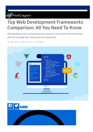 top web development frameworks comparison